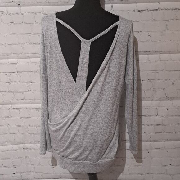 ATHLETA silver/gray razorback sweatshirt, sz LG; wore 2x! - Picture 3 of 5